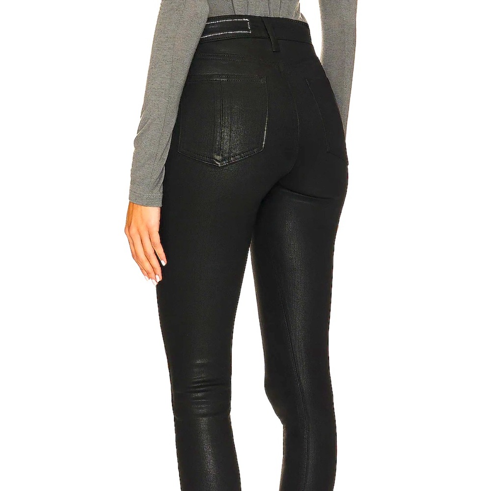 Rag & bone nina high-rise skinny black coated jeans size 31 - Picture 6 of 10